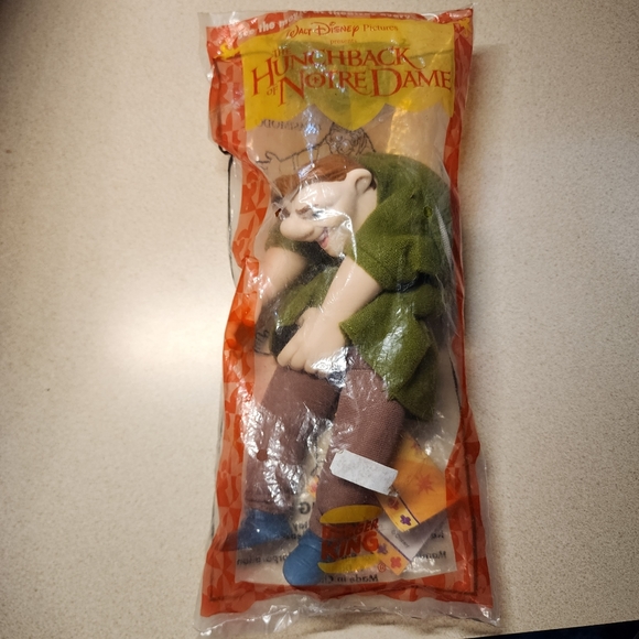 Vintage DisneyThe Hunchback of Notre Dame Quasimodo Plush Doll Burger King NEW - Picture 4 of 11